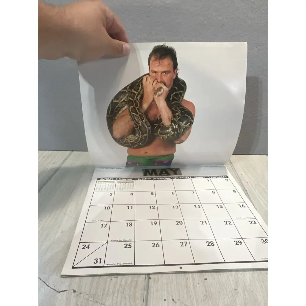 WWF Wrestling Calendar 1987 Hulk Hogan Superstars Vintage Sports Collectible